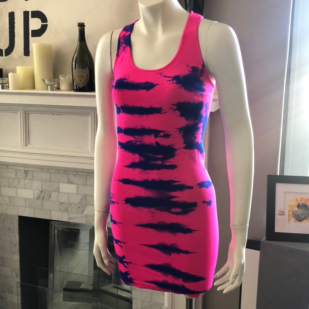 Tie dye racer back party mini dress